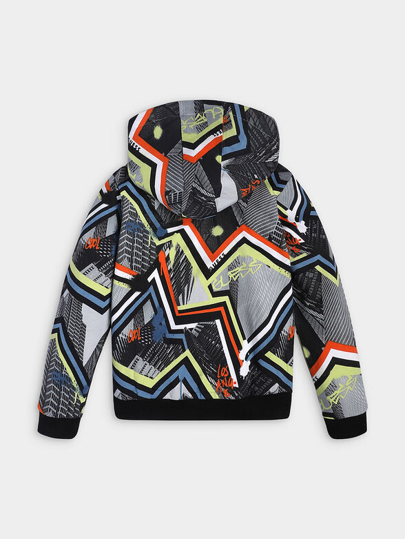Hooded sweatshirt with colorful print - 2