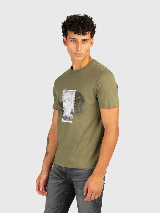 Cotton T-shirt with an accent print  - 1