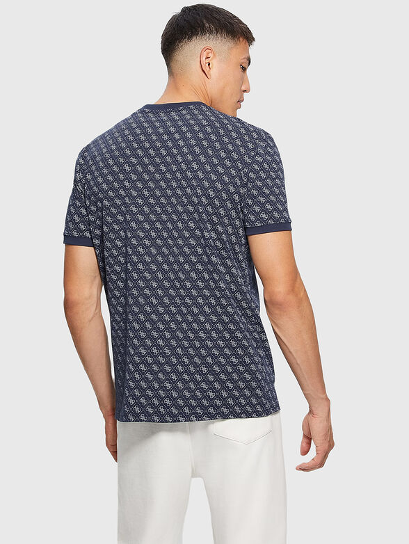 JAMEY beige T-shirt with monogram print  - 3