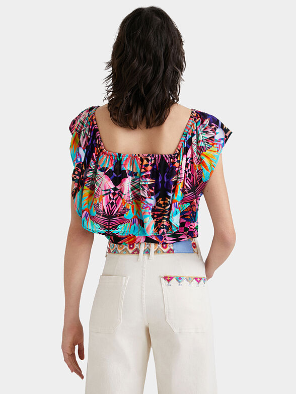 Bodysuit with multicolor print - 3