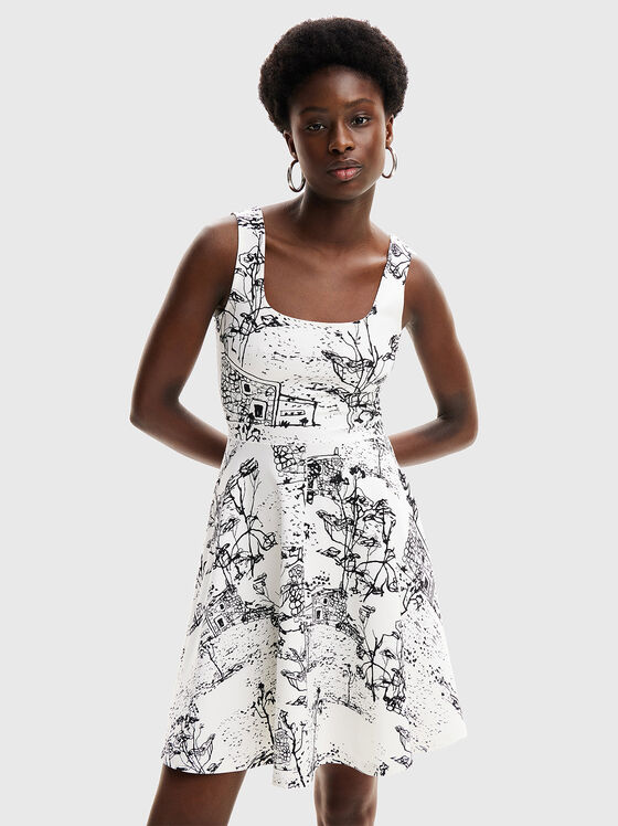 Dress with accent art print - 1