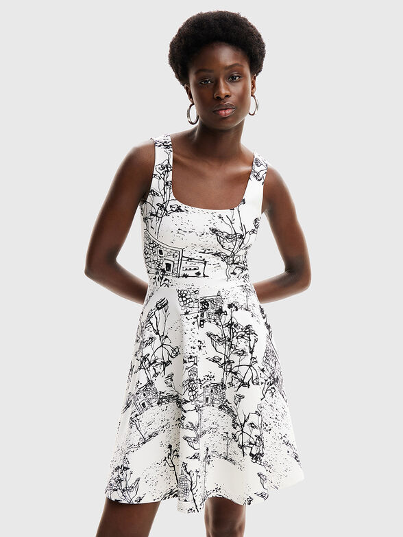 Dress with accent art print - 1