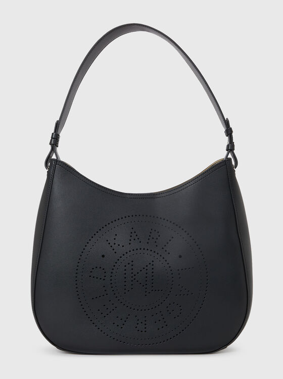 Чанта от естествена кожа с лого - 1