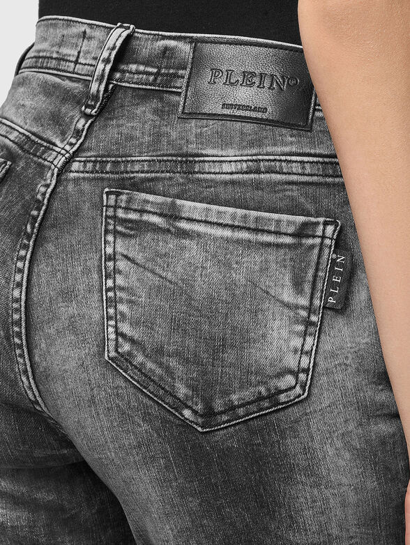 Skinny-fit jeans in grey  - 4