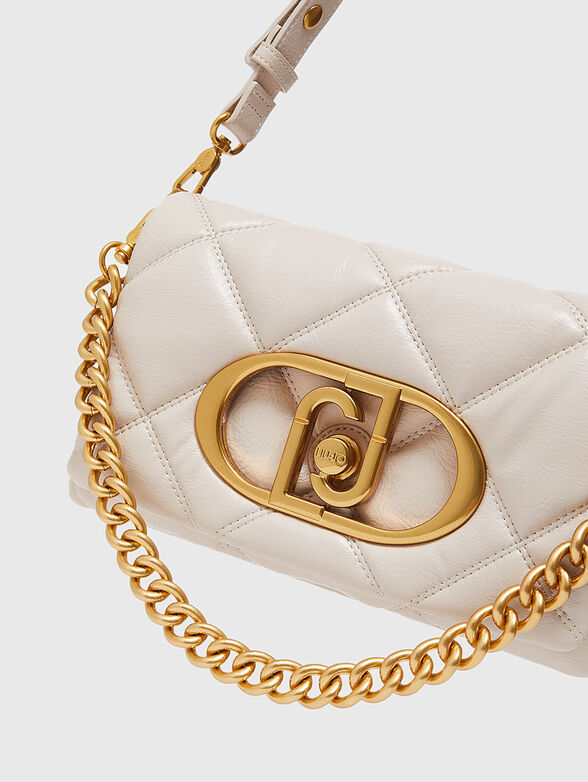 Black quilted bag with logo  - 4