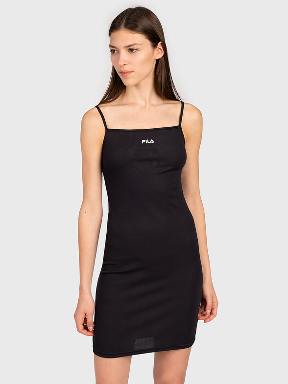 AMBERLY Black dress with slim fit  - 1