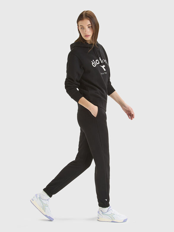 Unisex black sweatshirt with contrast logo - 6