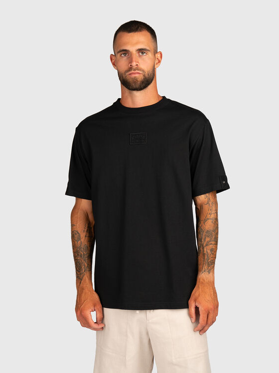 Cotton T-shirt with oval neckline - 1