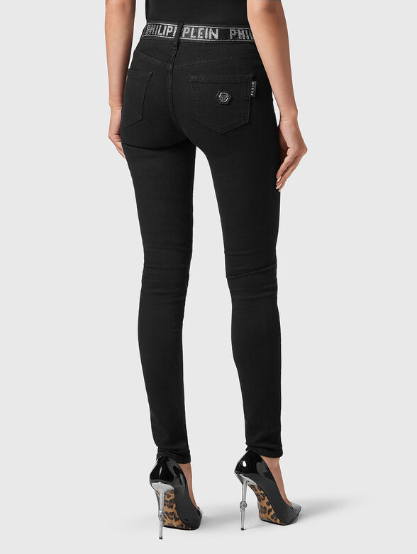 Black jeans with rhinestones  - 2