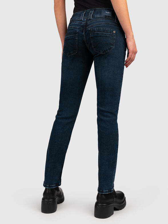 Cotton jeans in dark blue color - 2