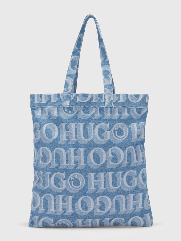 Denim bag with logo print - 2