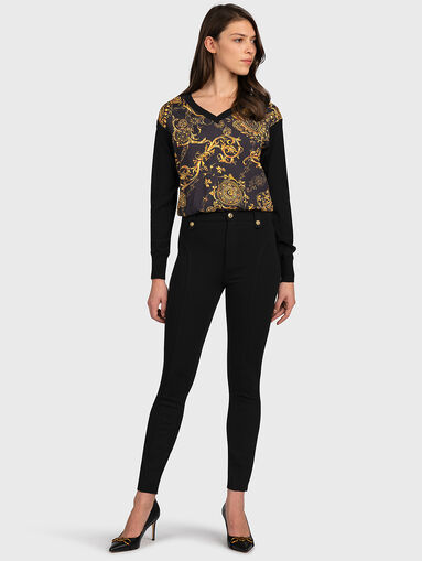 Black pants with gold buttons - 5