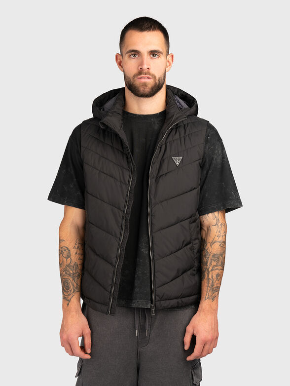 Black vest with triangular logo - 1