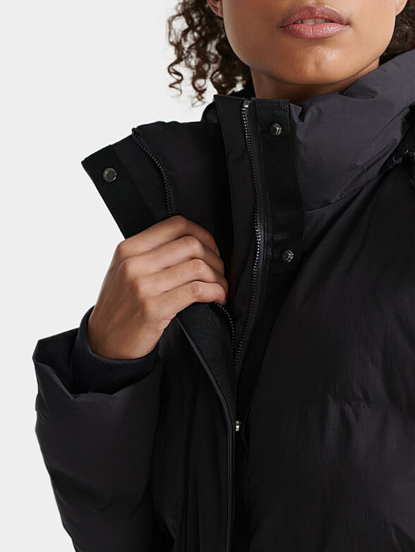 Jacket with quilted effect and hood - 4