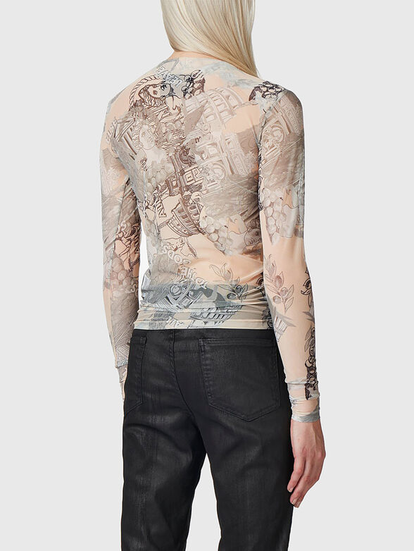 Printed tulle blouse - 2