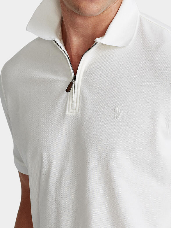 White polo-shirt with zip - 3