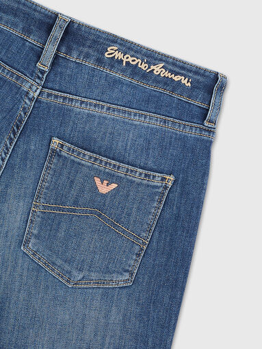 Skinny jeans with embroidered logo  - 4