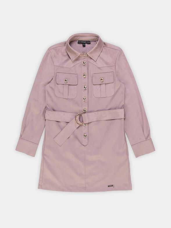 DORA black dress with belt - 1