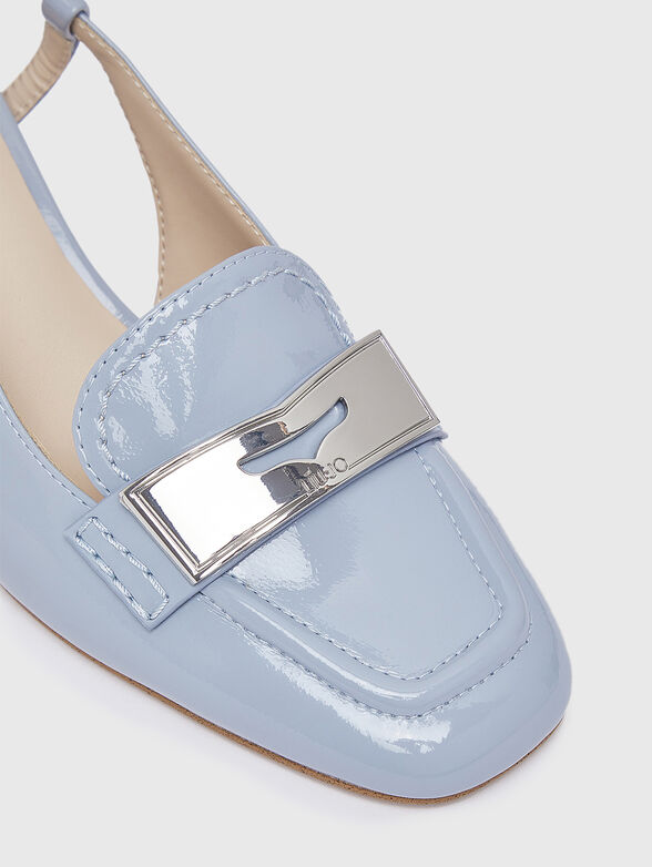BENNY 02 beige shoes with a patent  finish - 5