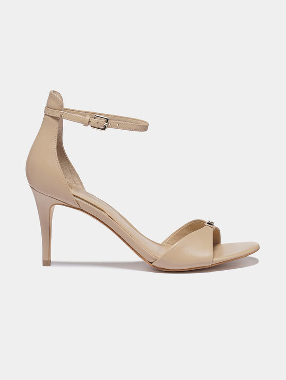 ABIRI Leather sandals in beige - 1