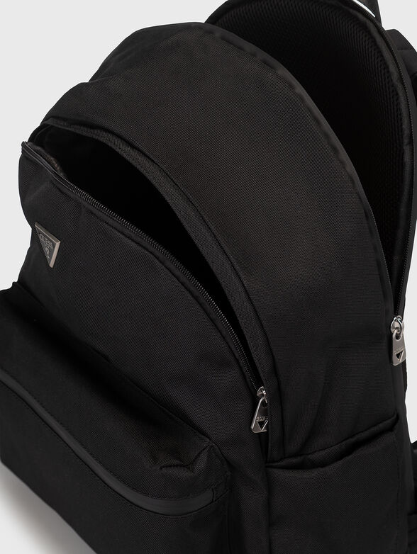 Black textille backpack - 4