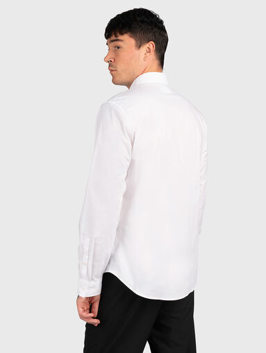 White shirt with maxi logo print - 3