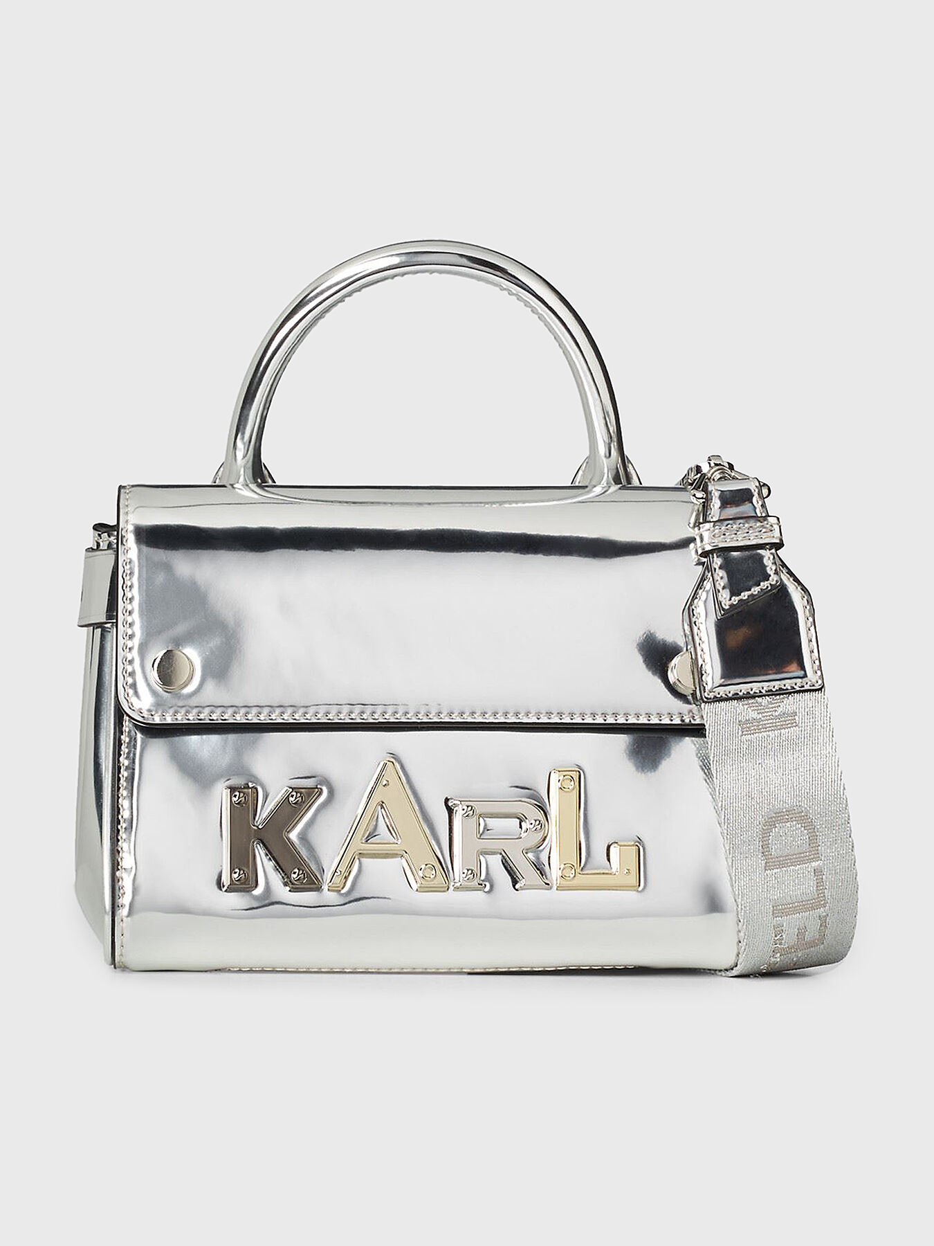 Karl lagerfeld top silver bag