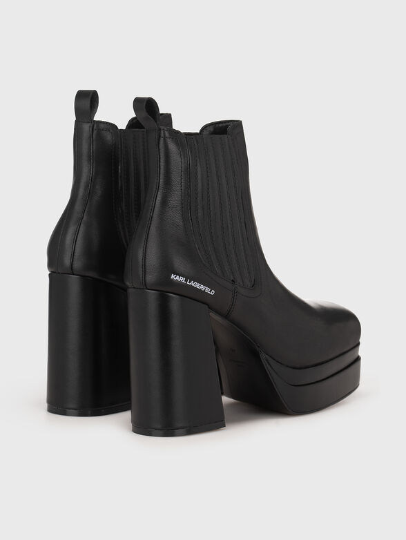 Leather boots with logo detail - 3