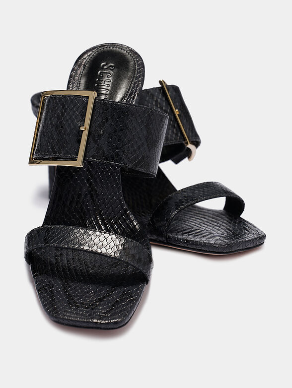 Snake-skin effect mules - 4