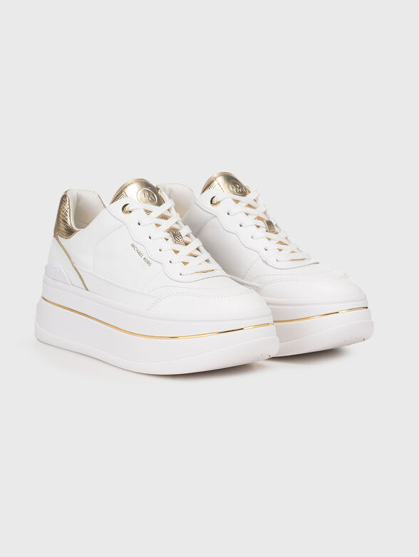 HAYES leather sneakers with gold details - 2