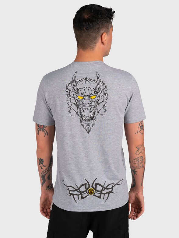 T-shirt in grey color with print - 2