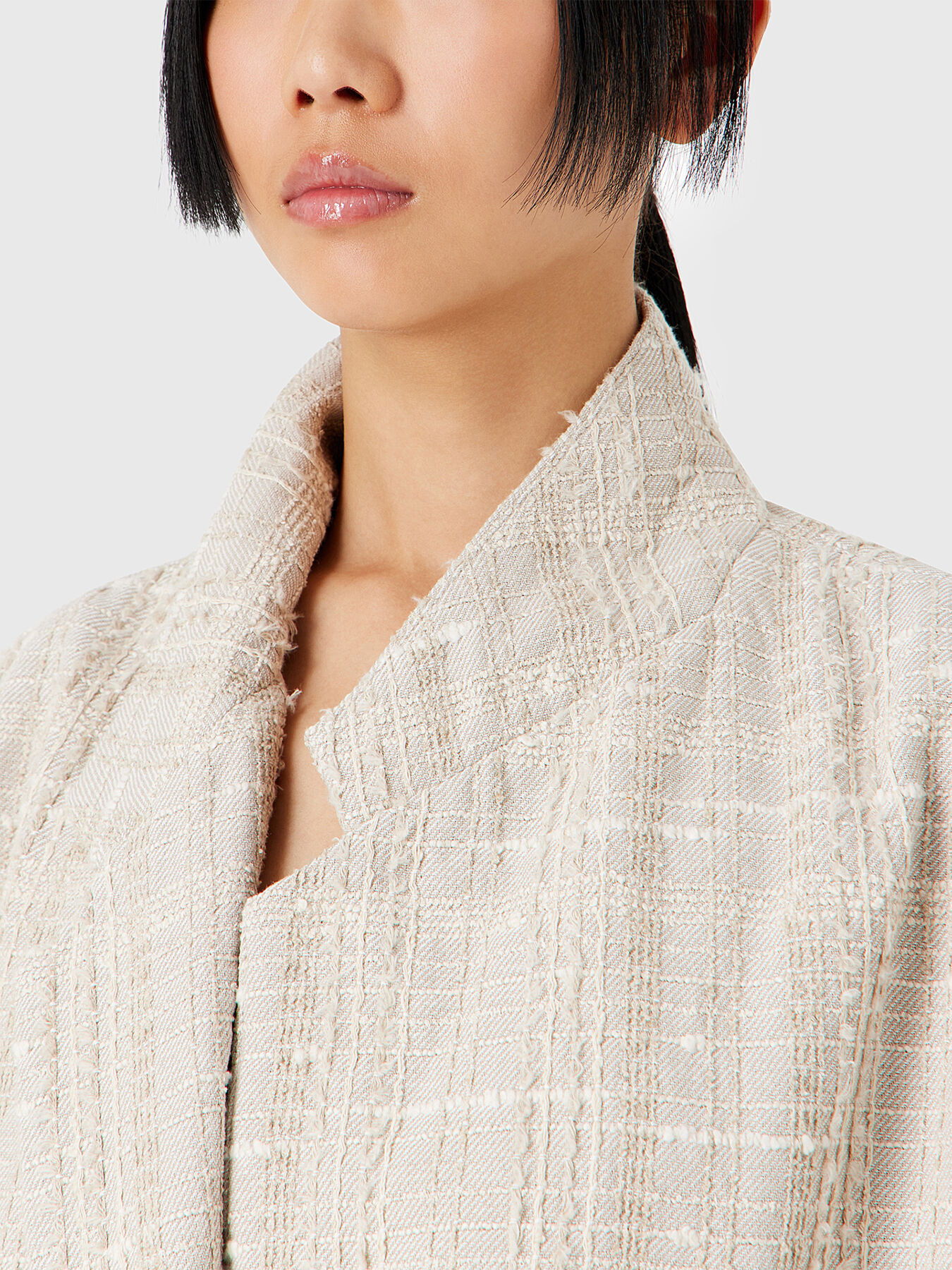 Single-breasted bouclé blazer brand EMPORIO ARMANI