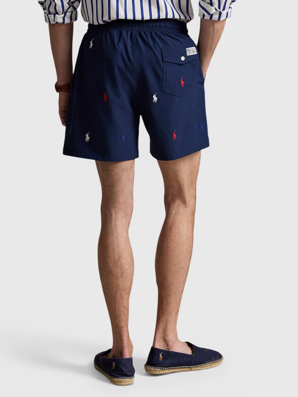 Beach shorts with colorful embroidered logo - 2