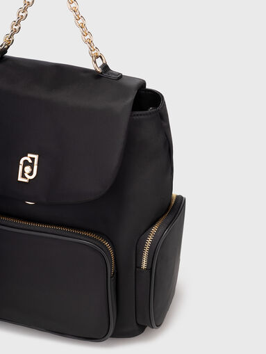 Black backpack with logo - 4