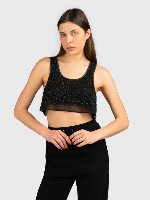 Crop top with beads