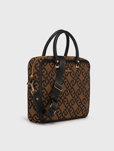 Monogram logo laptop bag - 4