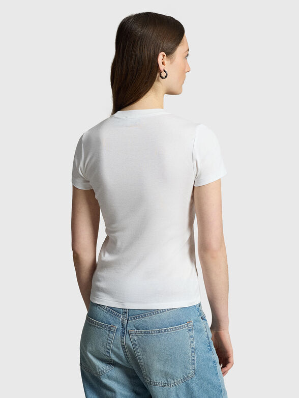 White T-shirt in cotton  - 3