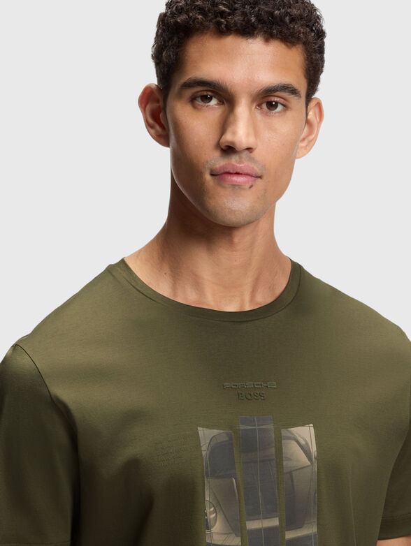 PORSCHE X BOSS cotton T-shirt with accent print   - 3