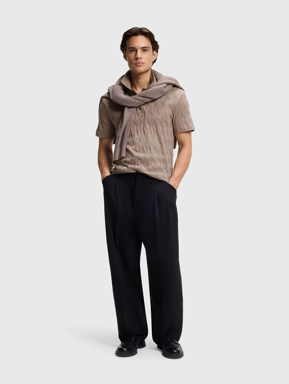 DUNIK cotton polo shirt with a jacquard pattern - 2