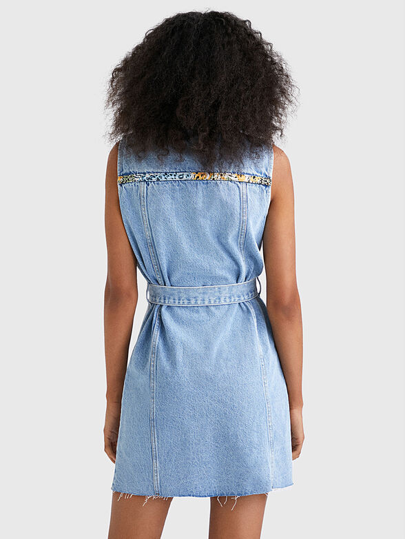 HESTIA short denim dress with patchwork elements - 3