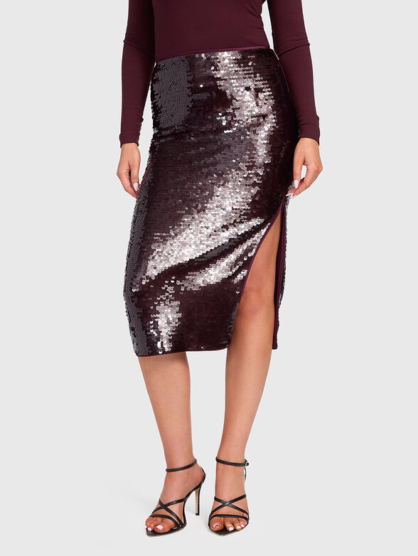 Midi skirt with sequins - 1