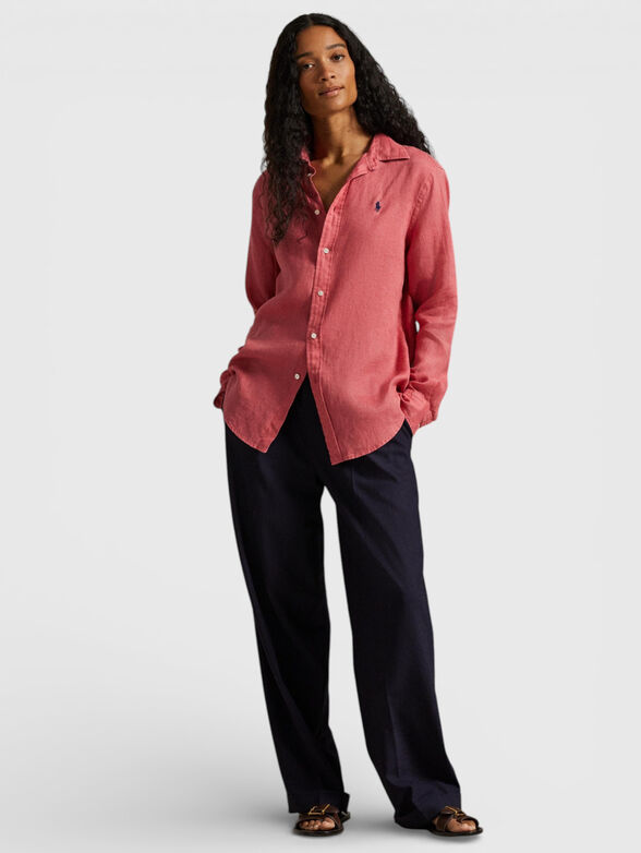 Long-sleeved linen shirt - 2