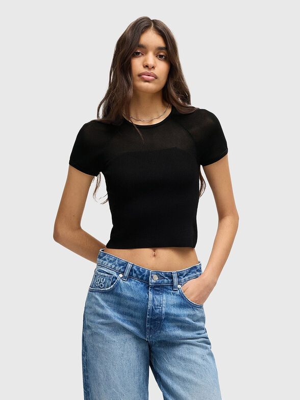 SLEVETTA short T-shirt with accent back - 1