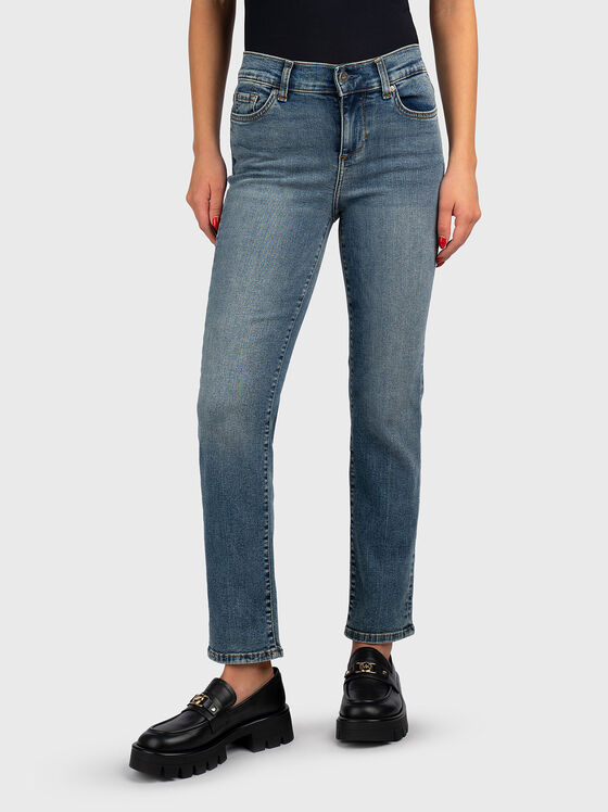 Black jeans with washed effect  - 1