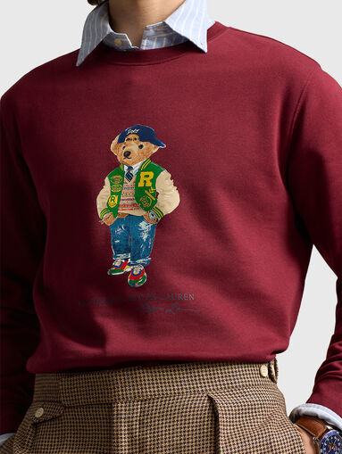 Red sweatshirt with Polo Bear motif - 4