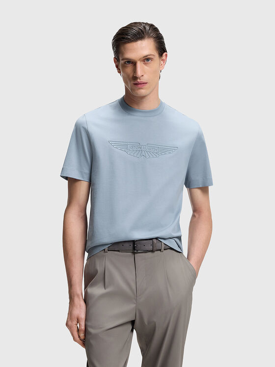 Тениска BOSS x ASTON MARTIN с лого детайл - 1