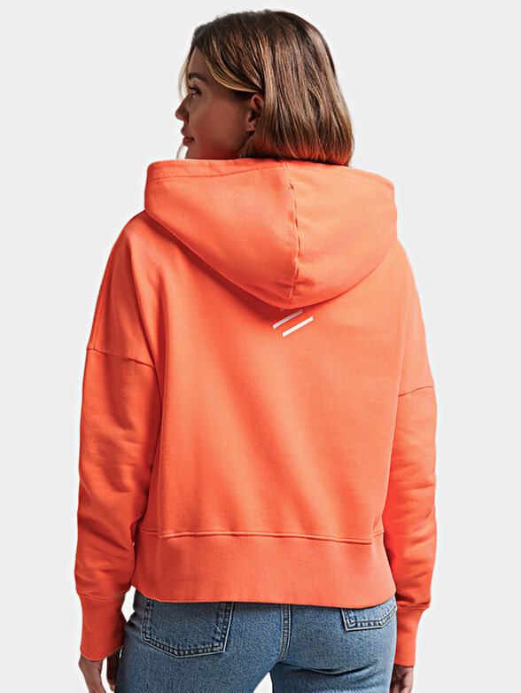 Sweatshirt in orange color with logo - 3
