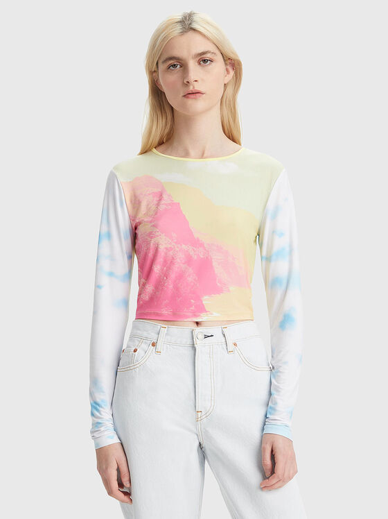 CALIFORNIA blouse with multicoloured print - 1