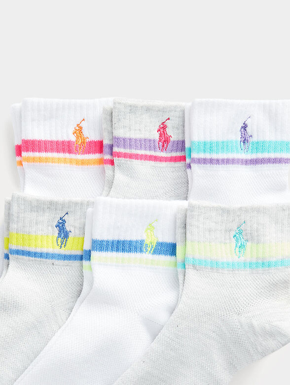 Set of six pairs of socks with accent embroidery - 2
