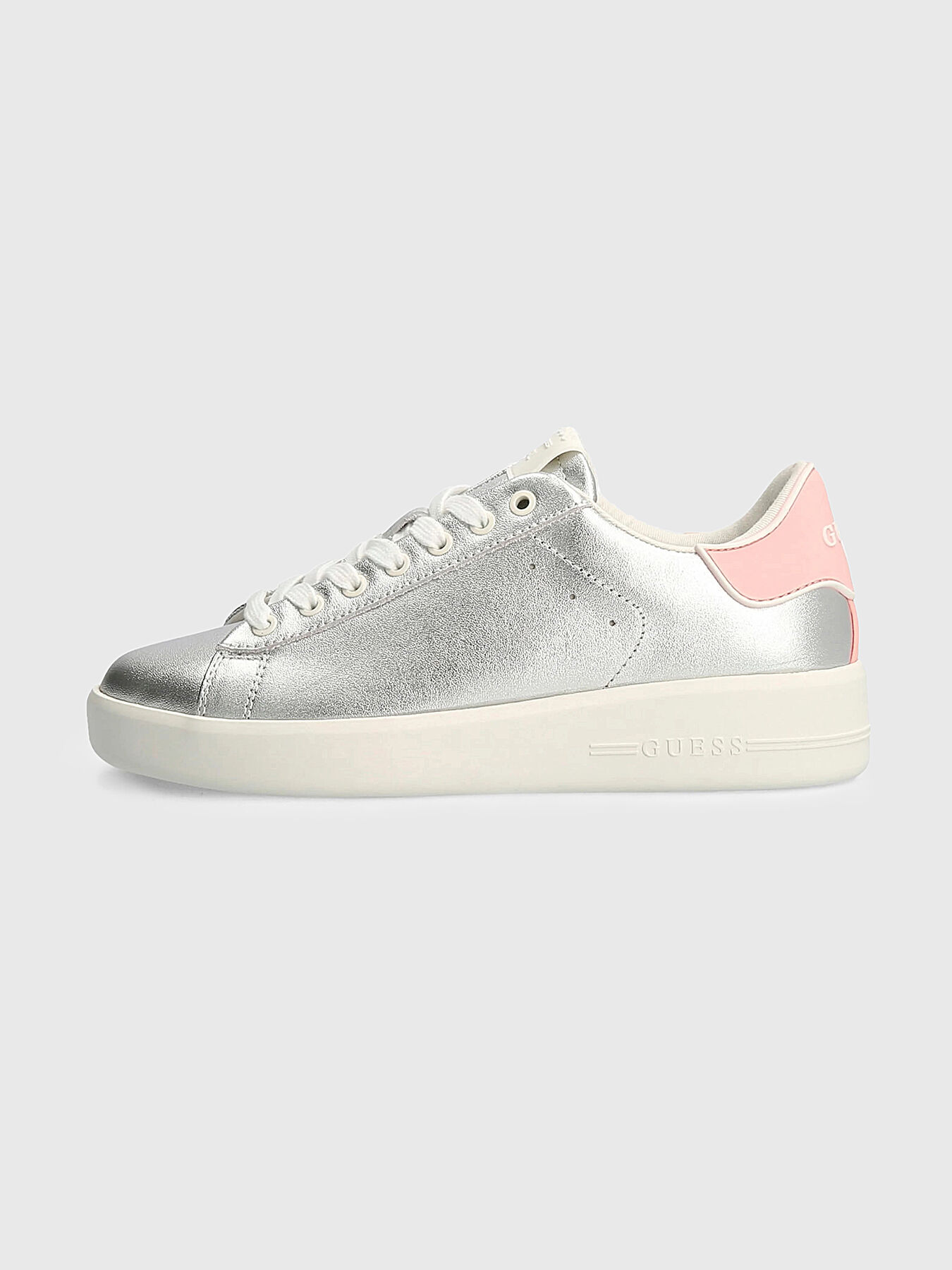 Silver guess sneakers 2025